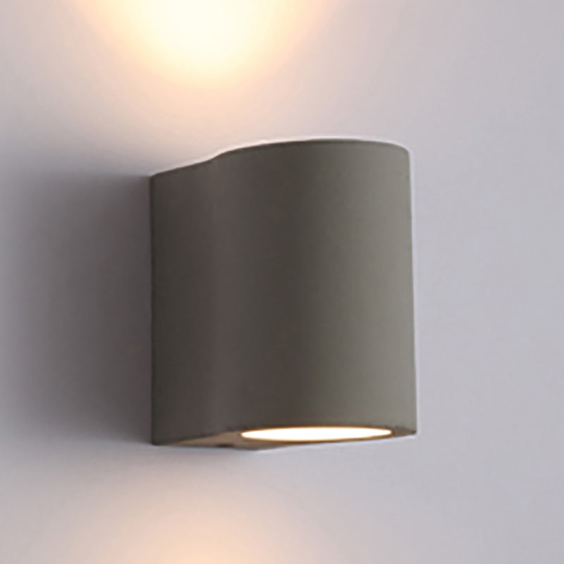 Cylindrical Cement Wall Washer Sconce Nordic Style Hallway Wall Light Fixture