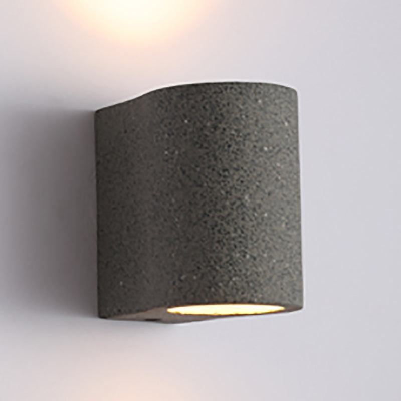 Cylindrical Cement Wall Washer Sconce Nordic Style Hallway Wall Light Fixture