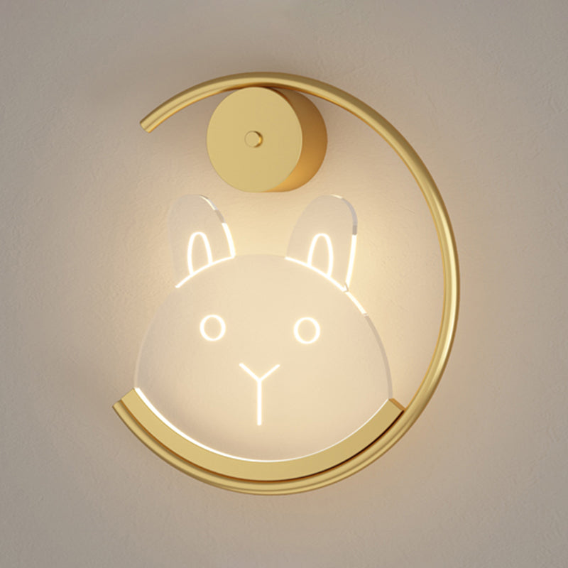 Stile per bambini a forma unica luci da parete in metallo lampade montate