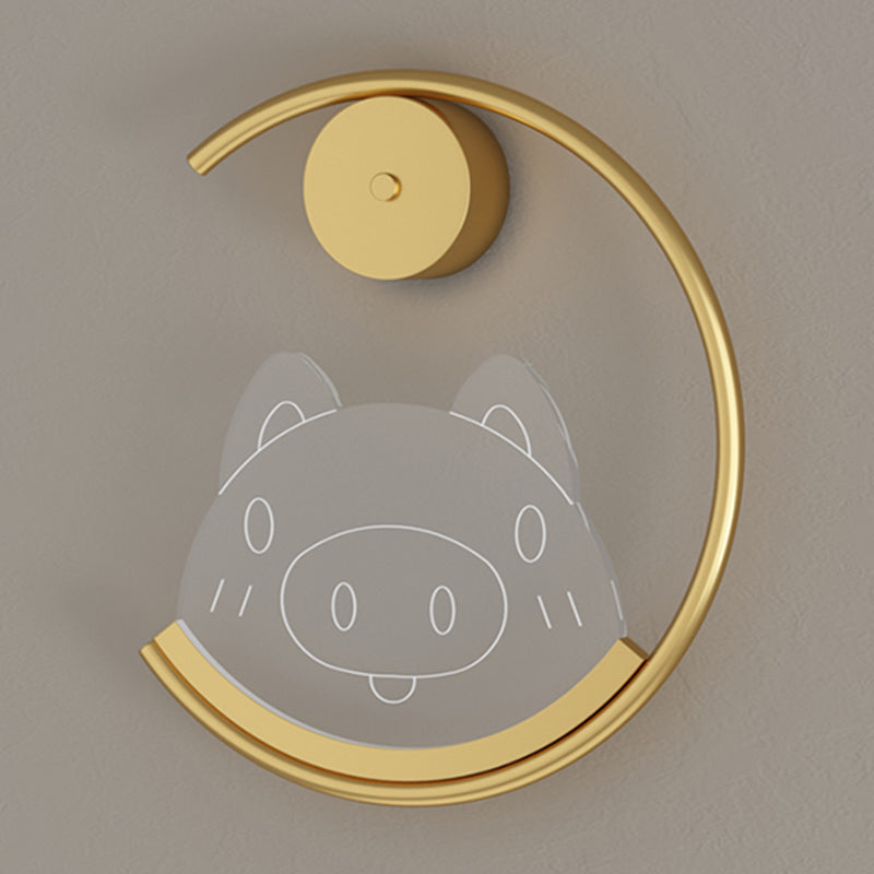 Stile per bambini a forma unica luci da parete in metallo lampade montate