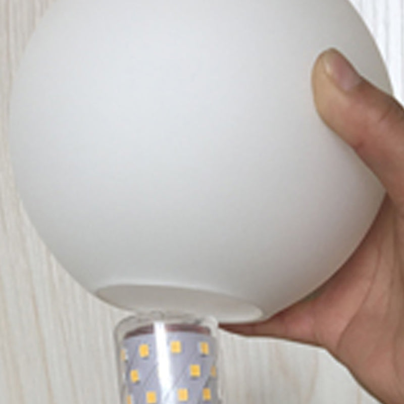Lámpara de lámpara de pared global dorada simplicidad de vidrio blanco de 1 linda lámpara de vidrio