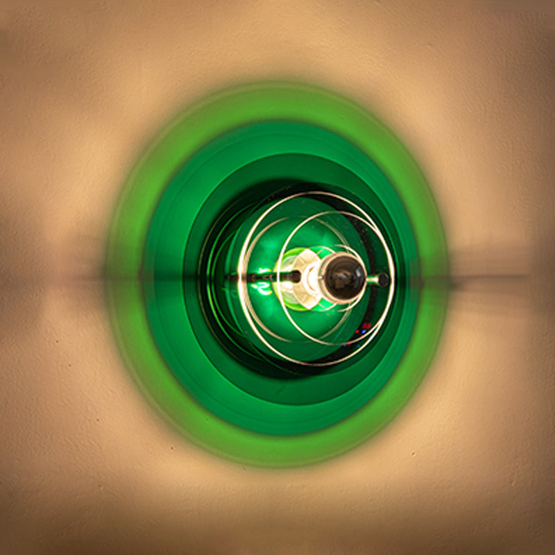 Creative Postmodern Round Sconce Lamp Acrylic 1-Light Staircase Wall Light Fixture