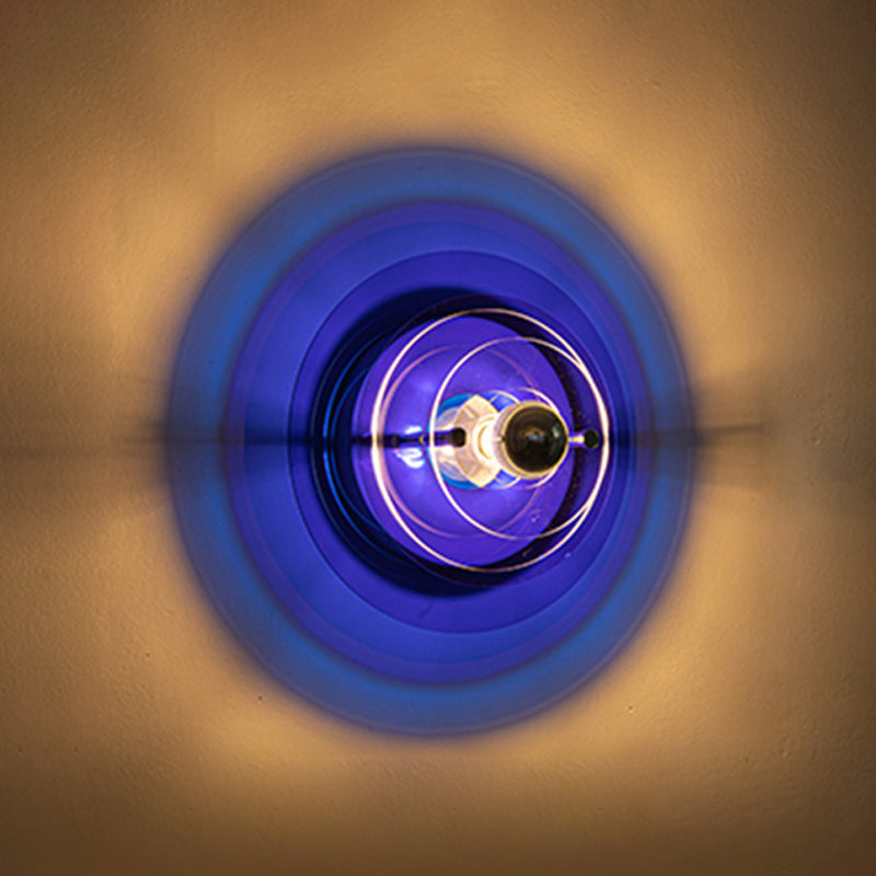 Creative Postmodern Round Sconce Lamp Acrylic 1-Light Staircase Wall Light Fixture