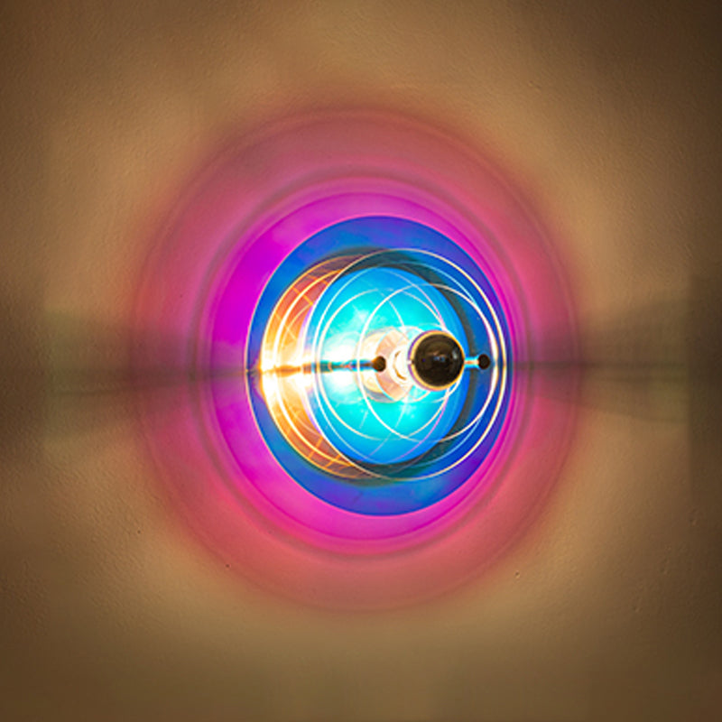 Creative Postmodern Round Sconce Lamp Acrylic 1-Light Staircase Wall Light Fixture