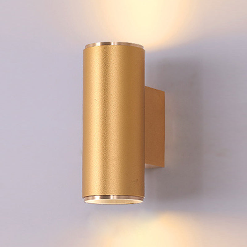 Half Cylinder Shape Metal Wall Light Modern Style 2 Lights Wall Mount Light