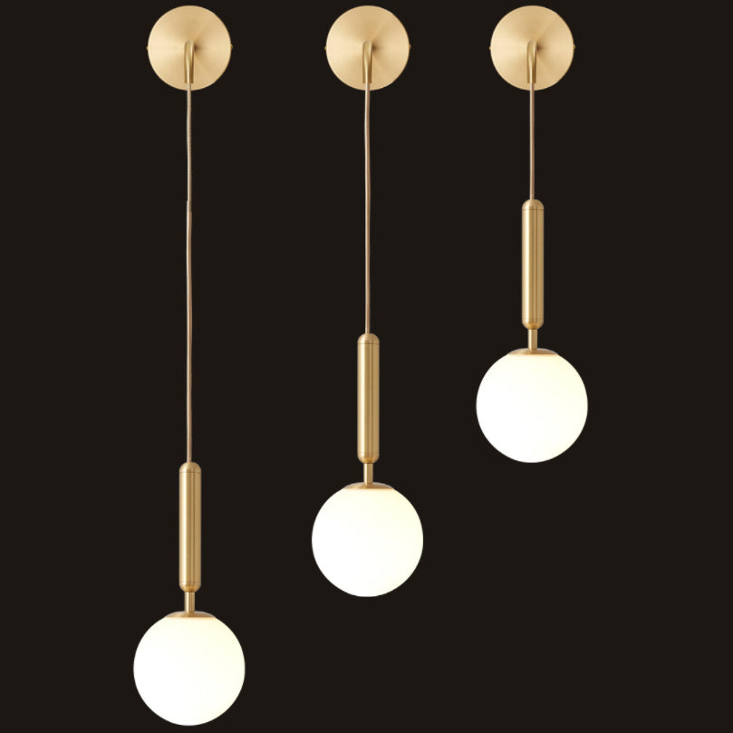 Simplicity Wall Hanging Lamp 1 Head Glass Spherical Bedside Wall Reading Light