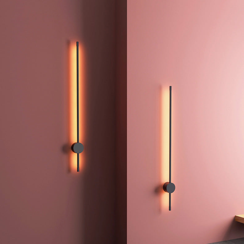 Iluminación de apliques de pared lineal de metal de estilo moderno de pared LED montada en pared