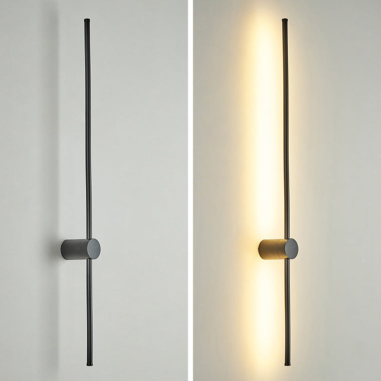 Iluminación de apliques de pared lineal de metal de estilo moderno de pared LED montada en pared