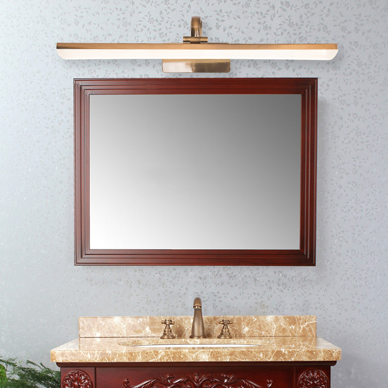 Luz de tocador de metal de estilo moderno Luz de espejo LED lineal para el baño