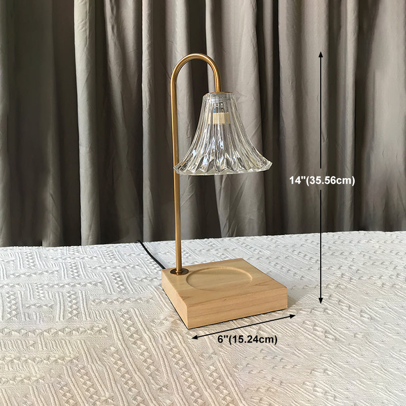 1 Éclairage de table à cône lumineux Éclairage de table en verre de style moderne pour la chambre, seulement la lumière