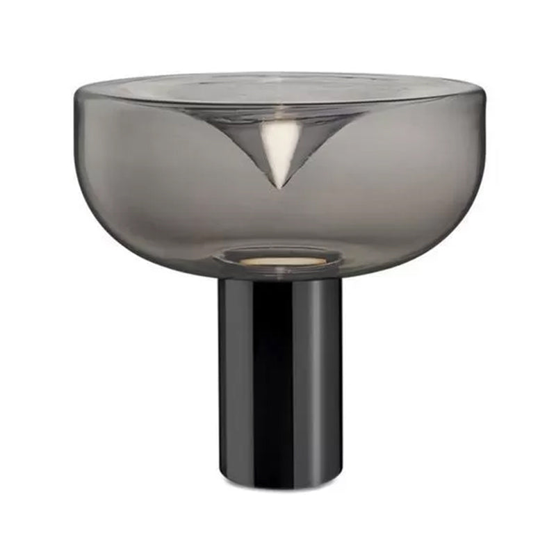Lampe de table en verre de forme ronde, style moderne, 1 lampe de table