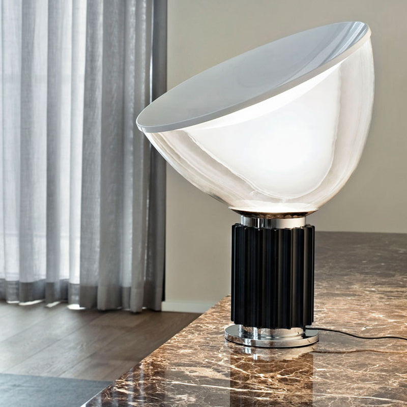 Round Glass Table Lamp Modern Style 1 Light Table Lamp Fixtures