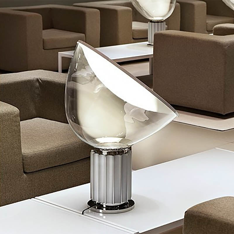 Round Glass Table Lamp Modern Style 1 Light Table Lamp Fixtures