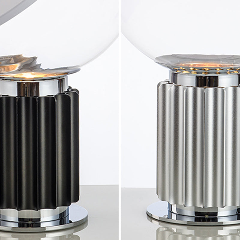 Round Glass Table Lamp Modern Style 1 Light Table Lamp Fixtures