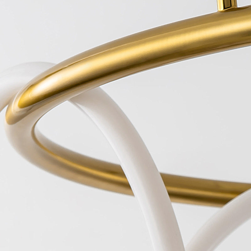 Moderne Kronleuchterbeleuchtungskörper Wohnzimmer Linear Kronleuchterlampe in Gold