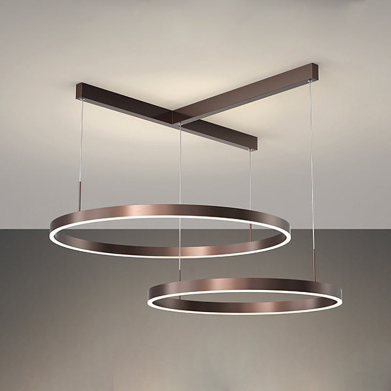 Moderner LED -LED -Kronleuchter -Leuchten Aluminium Multi -Tier -Federung Licht