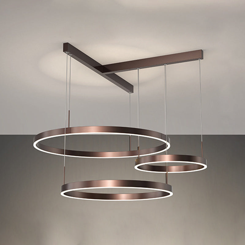Luz de lámpara LED de estilo moderno de lámpara de lámpara de aluminio múltiples niveles de suspensión Luz