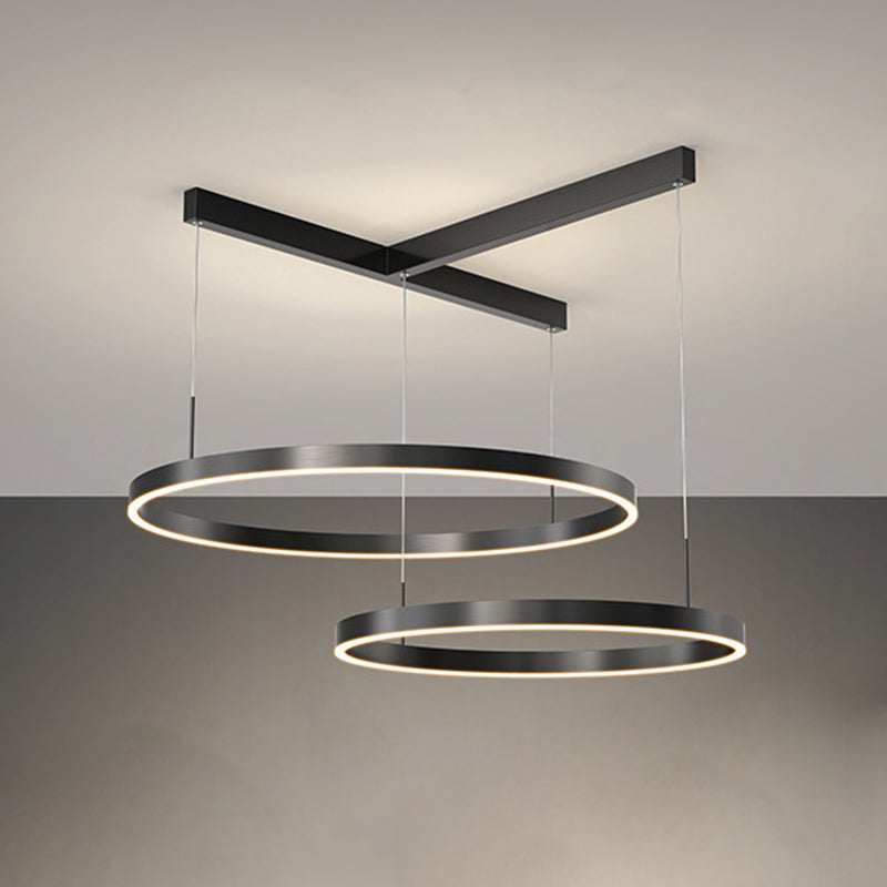 Moderner LED -LED -Kronleuchter -Leuchten Aluminium Multi -Tier -Federung Licht