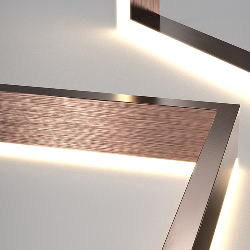 Luz de lámpara LED de estilo moderno de lámpara de lámpara de aluminio múltiples niveles de suspensión Luz
