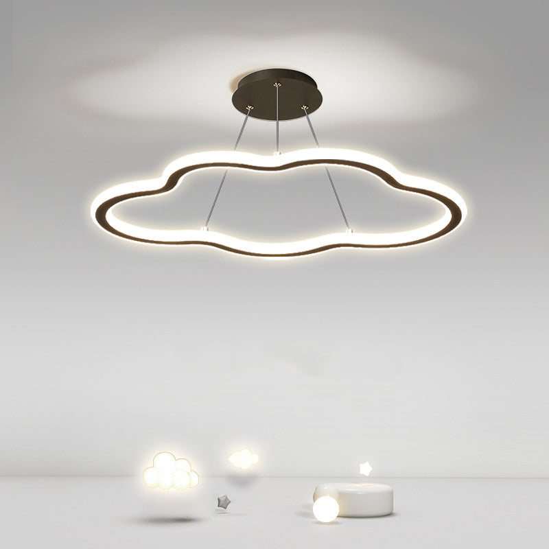 Nordischer Wolkenkronleuchter Metall Eins Licht LED Kronleuchter Anhänger für Wohnzimmer
