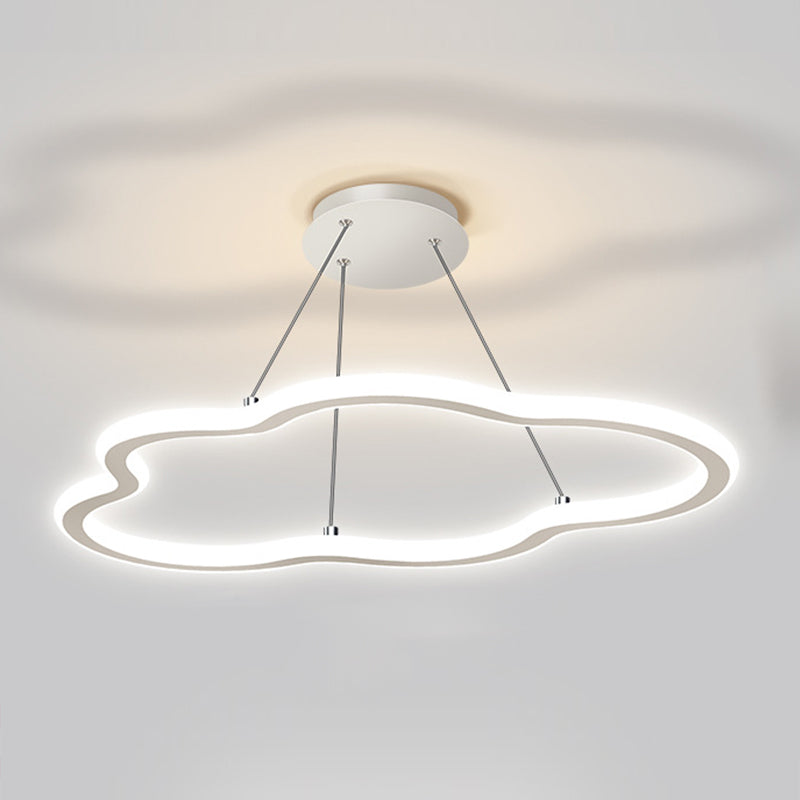 Nordischer Wolkenkronleuchter Metall Eins Licht LED Kronleuchter Anhänger für Wohnzimmer