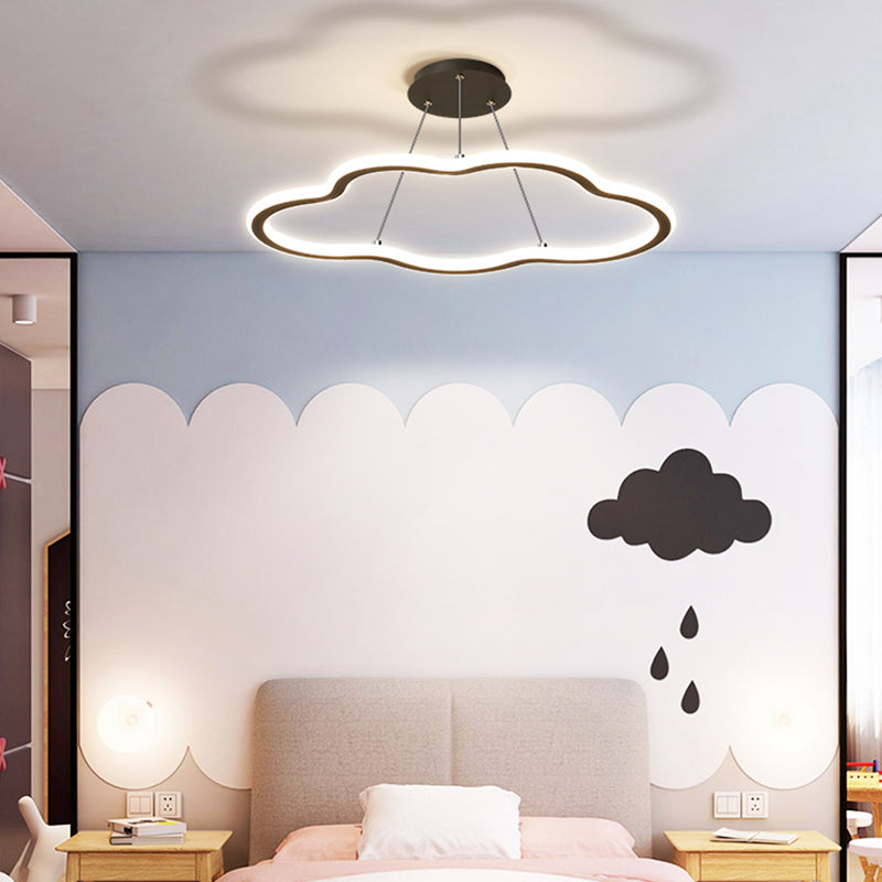 Nordischer Wolkenkronleuchter Metall Eins Licht LED Kronleuchter Anhänger für Wohnzimmer