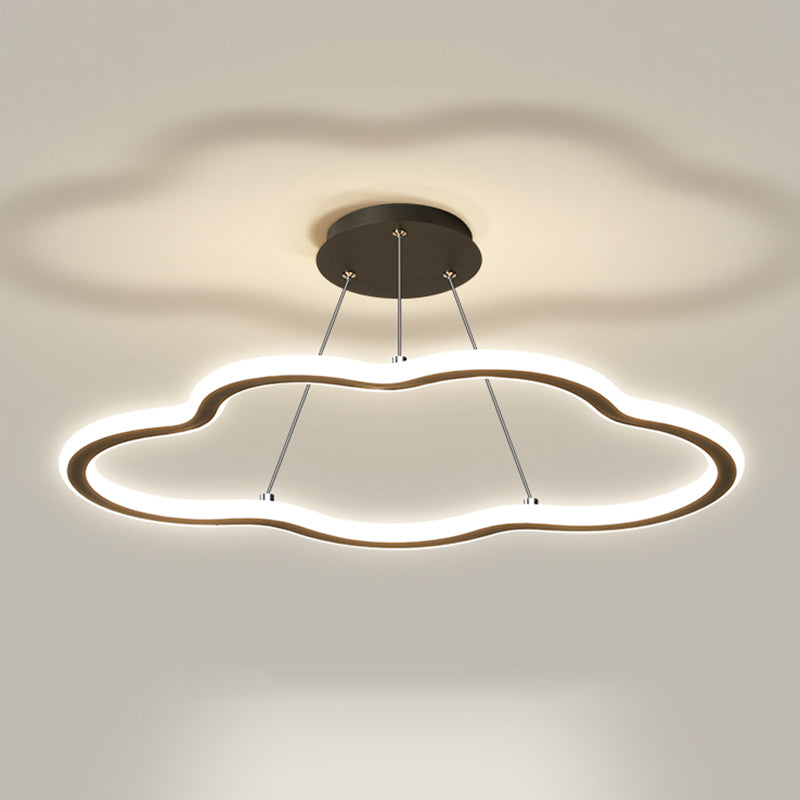 Nordischer Wolkenkronleuchter Metall Eins Licht LED Kronleuchter Anhänger für Wohnzimmer