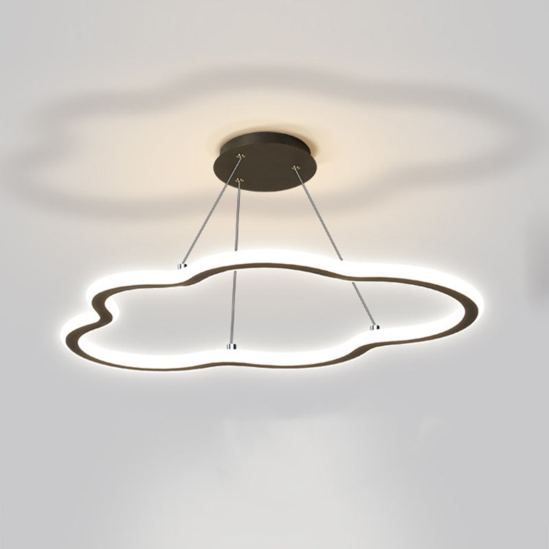 Nordischer Wolkenkronleuchter Metall Eins Licht LED Kronleuchter Anhänger für Wohnzimmer