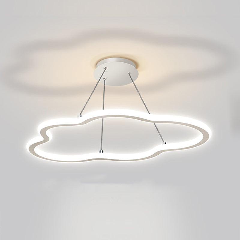 Nordischer Wolkenkronleuchter Metall Eins Licht LED Kronleuchter Anhänger für Wohnzimmer
