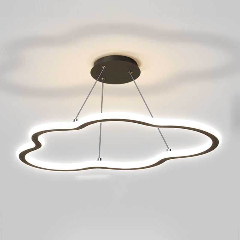 Nordischer Wolkenkronleuchter Metall Eins Licht LED Kronleuchter Anhänger für Wohnzimmer