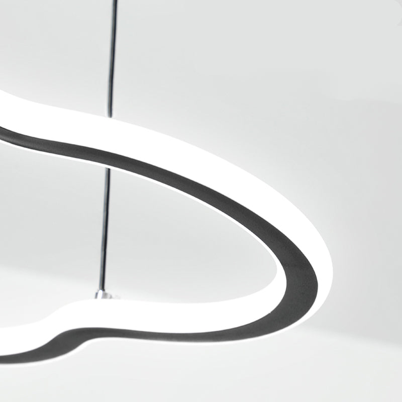 Nordischer Wolkenkronleuchter Metall Eins Licht LED Kronleuchter Anhänger für Wohnzimmer