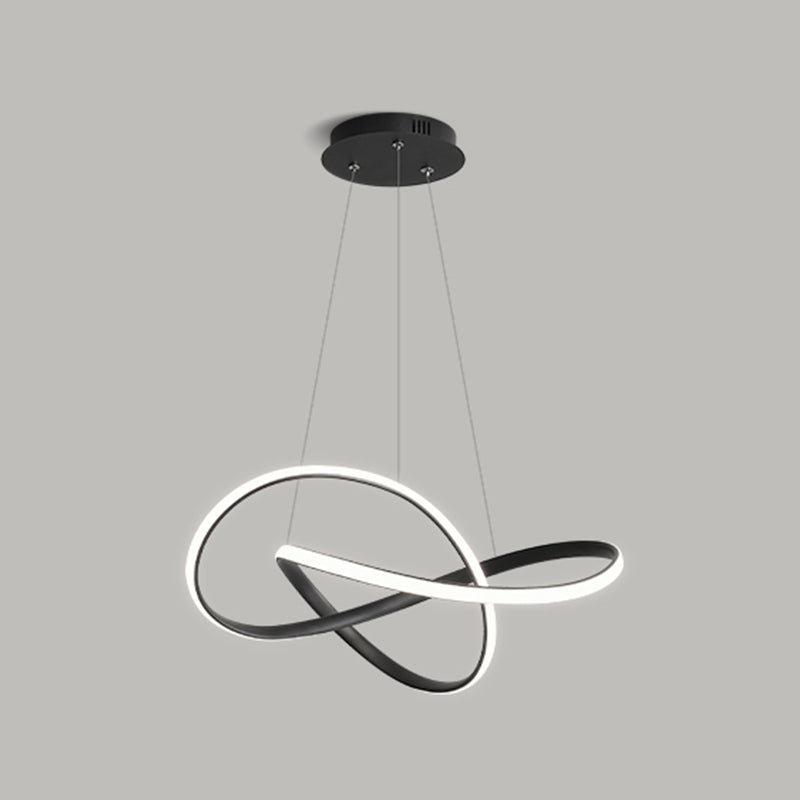 Nordischer linearer Kronleuchter Metall Einer Licht LED Kronleuchter für Wohnzimmer