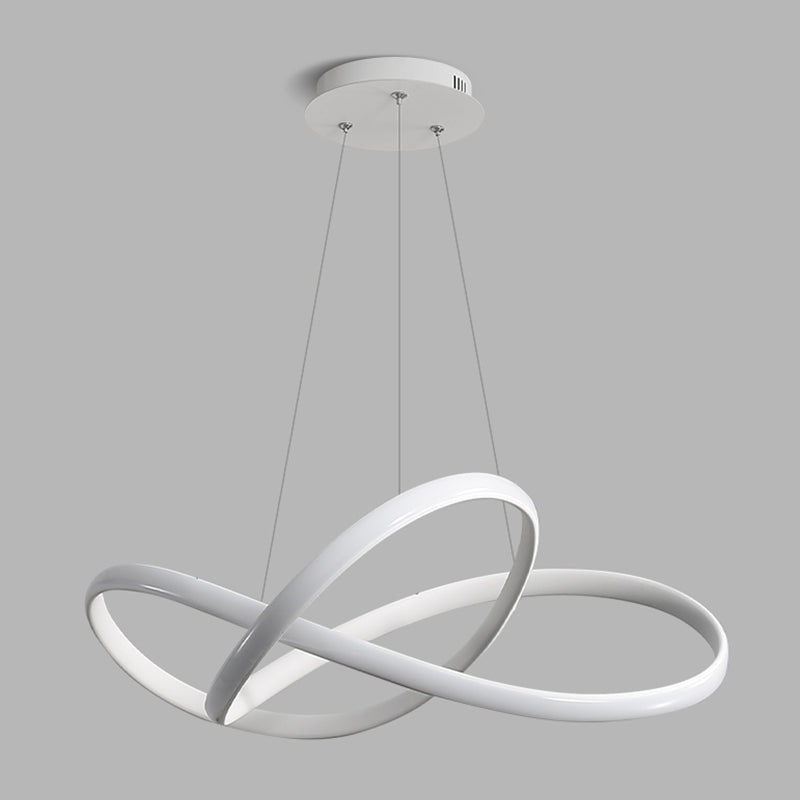 Nordischer linearer Kronleuchter Metall Einer Licht LED Kronleuchter für Wohnzimmer