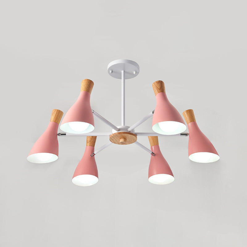 Lámpara de metal de estilo de cono de cono múltiple cono de luz