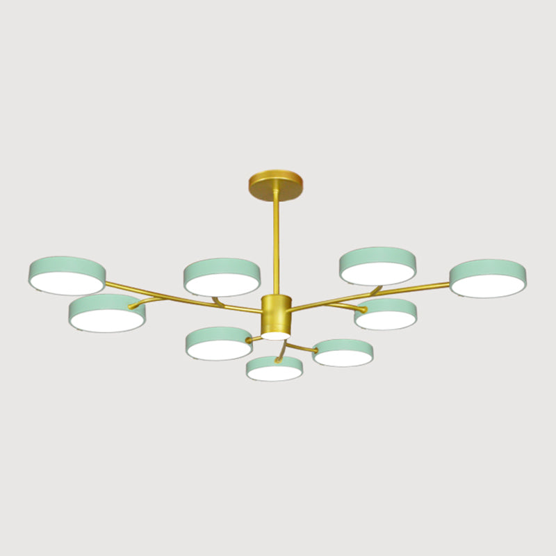 Zeitgenössischer Stil Geometrieform Pendelleuchter Kronleuchter Metallleuchterbeleuchtung