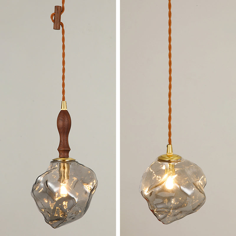 Glass Shade Hanging Light Modern Household Pendent Lighting Fixture for Dining Room