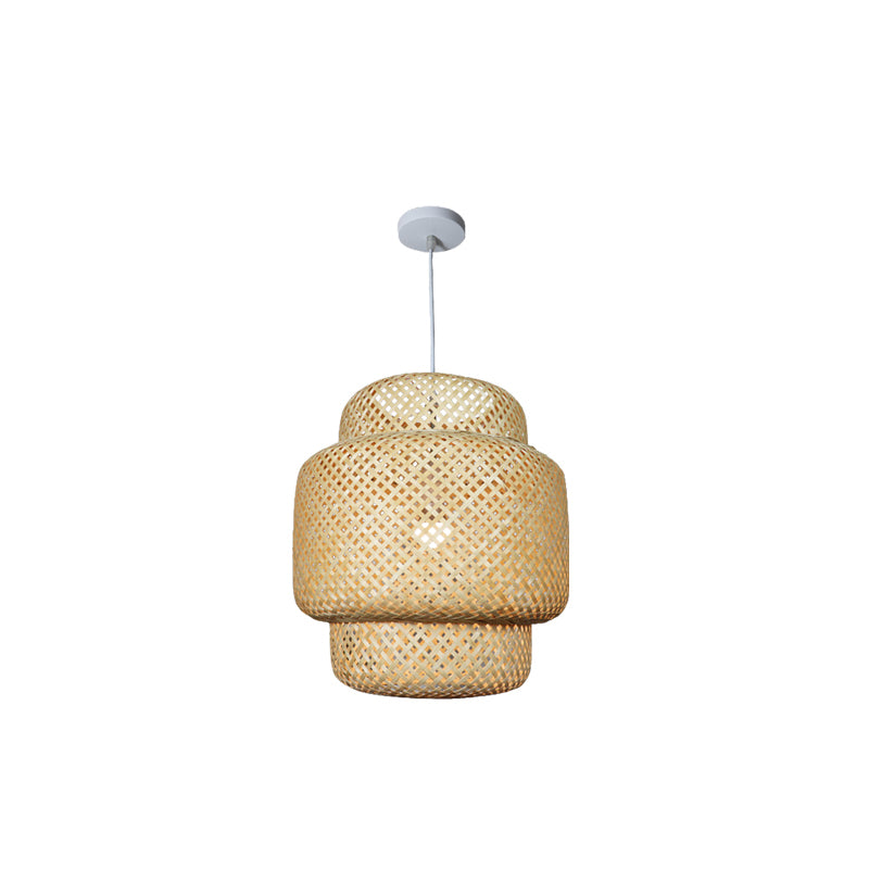 Nordic Weaving Pendant Lighting Bambus 1 Licht