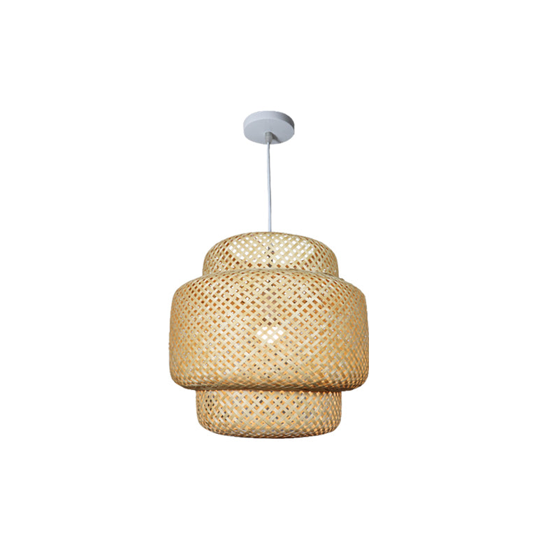 Nordic Weaving Pendant Lighting Bambus 1 Licht