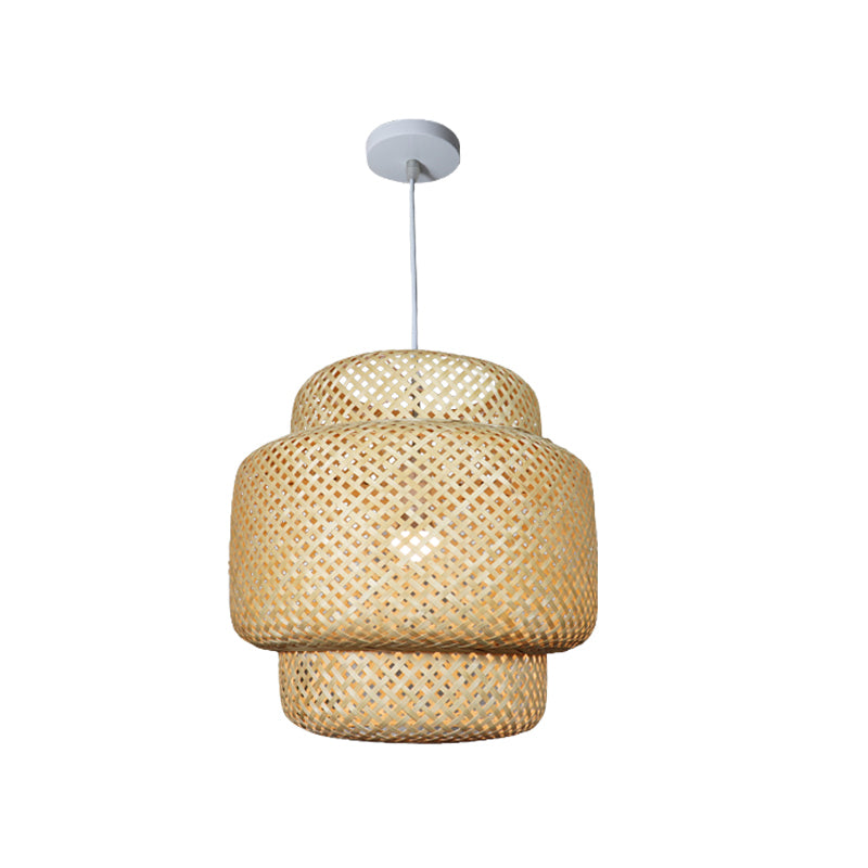 Nordic Weaving Pendant Lighting Bambus 1 Licht