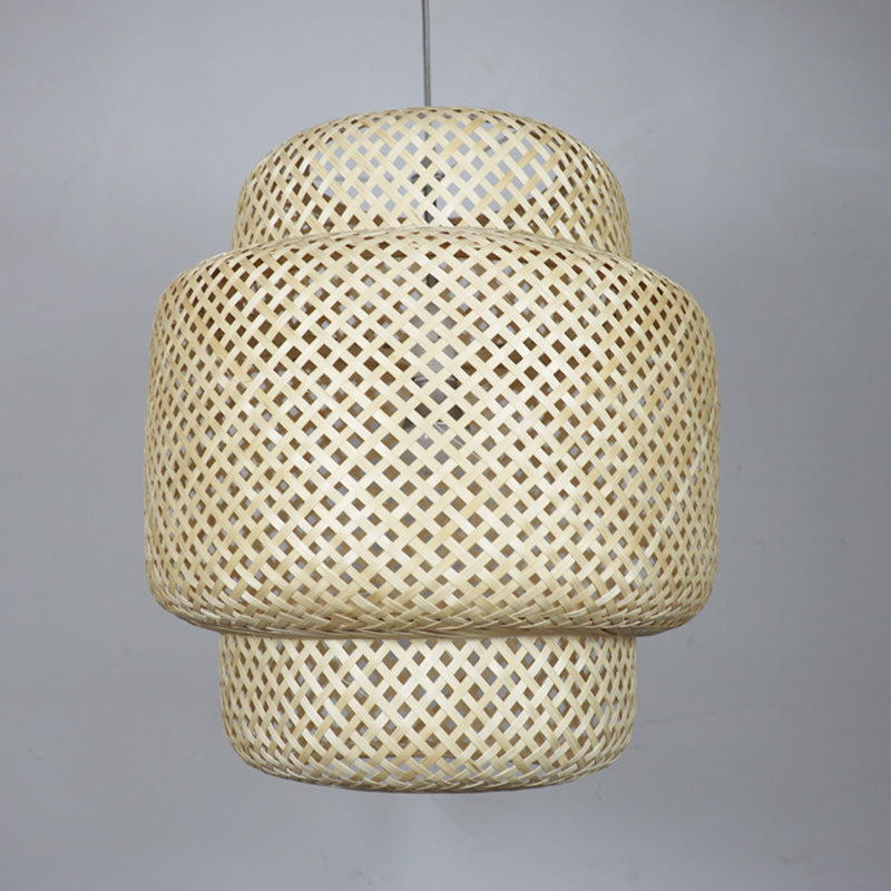 Nordic Weaving Pendant Lighting Bambus 1 Licht