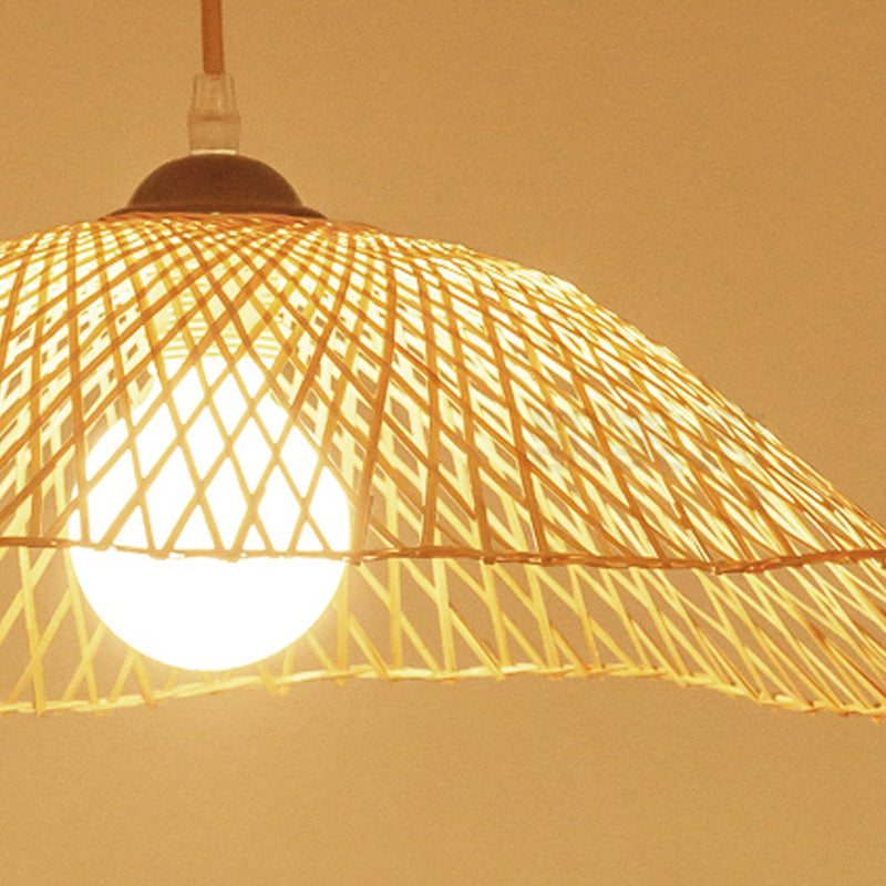 Bamboo Hanging Light Modern Pendent Lighting Fixture for Dining Room