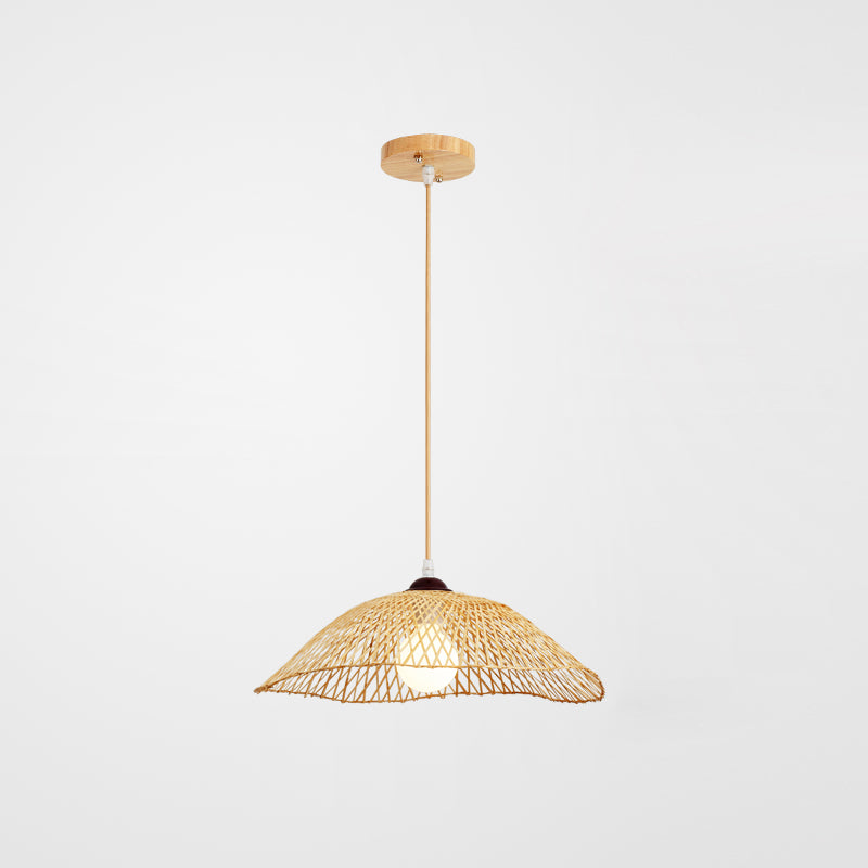 Bamboo Hanging Light Modern Pendent Lighting Fixture for Dining Room