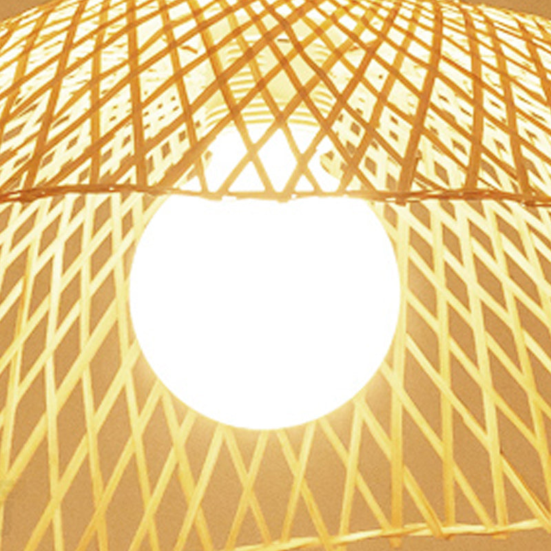 Bamboo Hanging Light Modern Pendent Lighting Fixture for Dining Room
