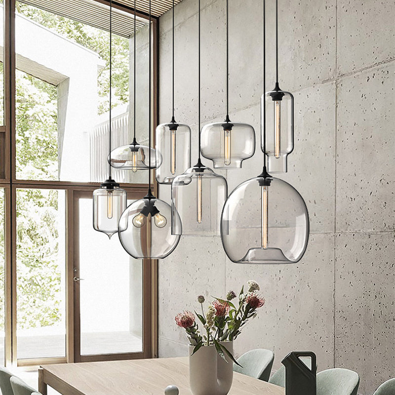 Modern Style Hanging Light Creative Glass Shade Pendant Lighting Fixture