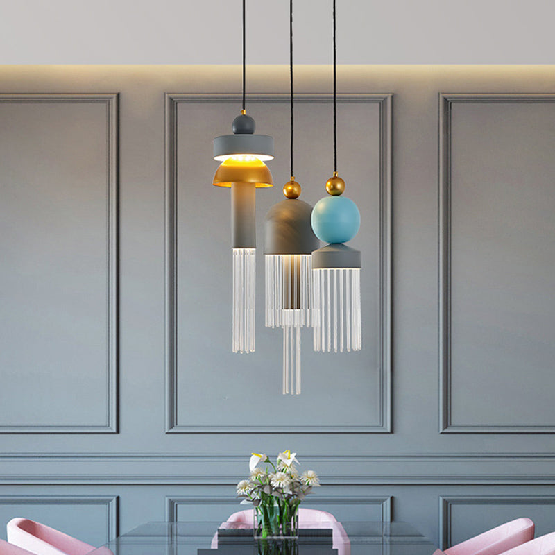 1 éclairage de suspension géométrique légère