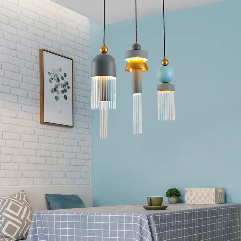 1 éclairage de suspension géométrique légère