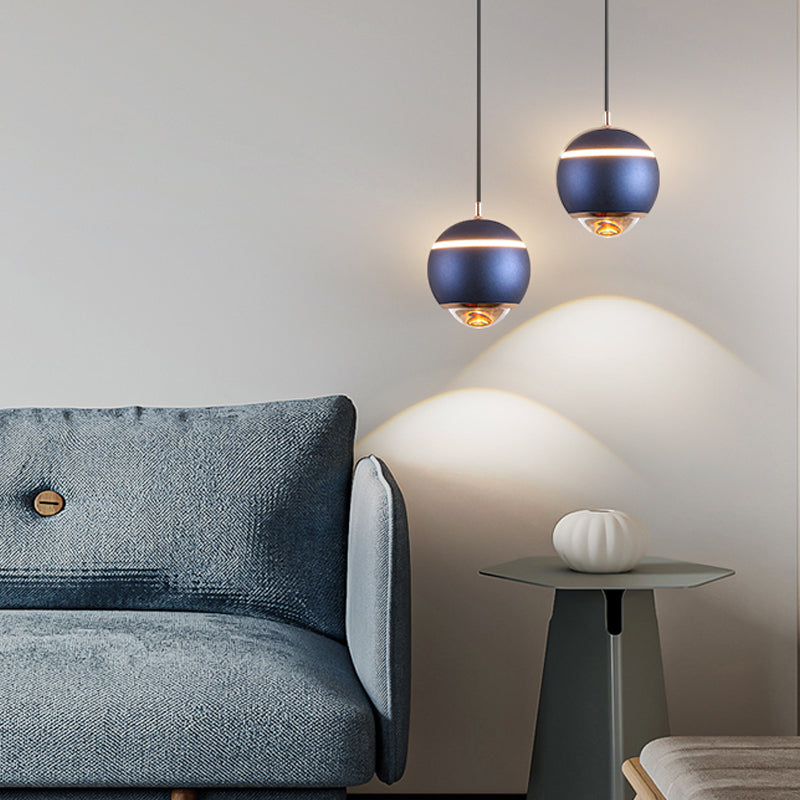 Forme ronde Metal Hanging Light Moderne 1 lumière suspendue à la lumière Light