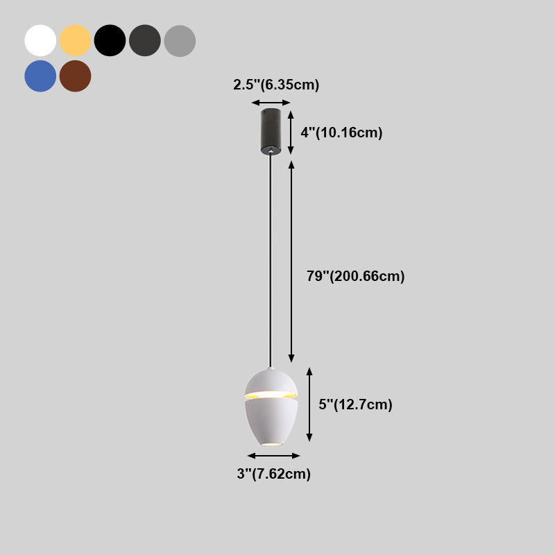 Pendentif géométrique en aluminium Light moderne LED coloré pendentif suspendu pour le salon
