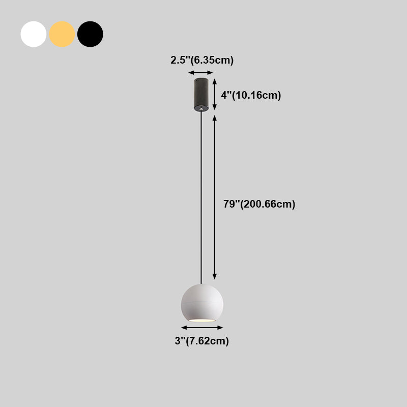 Pendentif géométrique en aluminium Light moderne LED coloré pendentif suspendu pour le salon