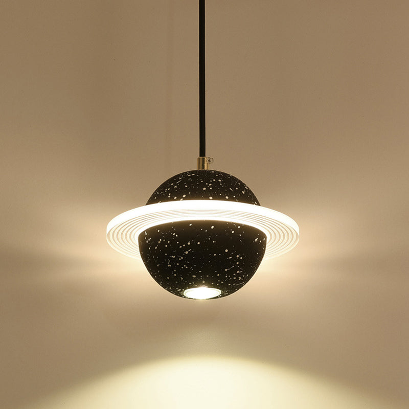 Modern Style Spherical Shape Hanging Light Stone Hanging Lamp for Bedroom